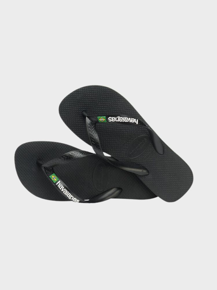 Brasil Logo Klipklapper - Unisex - Black/Black - Gumpel & Co