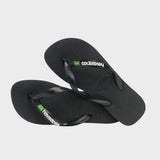 Brasil Logo Klipklapper - Unisex - Black/Black - Gumpel & Co