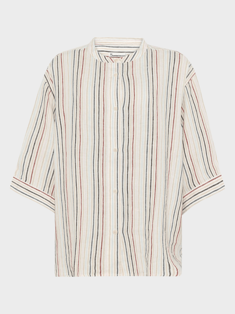 KNOWLEDGE COTTON APPAREL Stibet skjortebluse - Dame - Multi color stripe