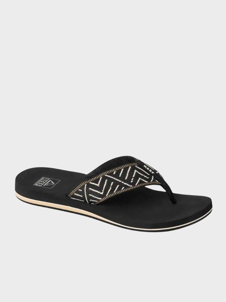 Reef Spring Woven Klipklapper - Dame - Black/Cream - Gumpel & Co