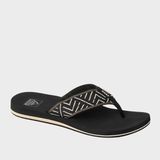 Reef Spring Woven Klipklapper - Dame - Black/Cream - Gumpel & Co