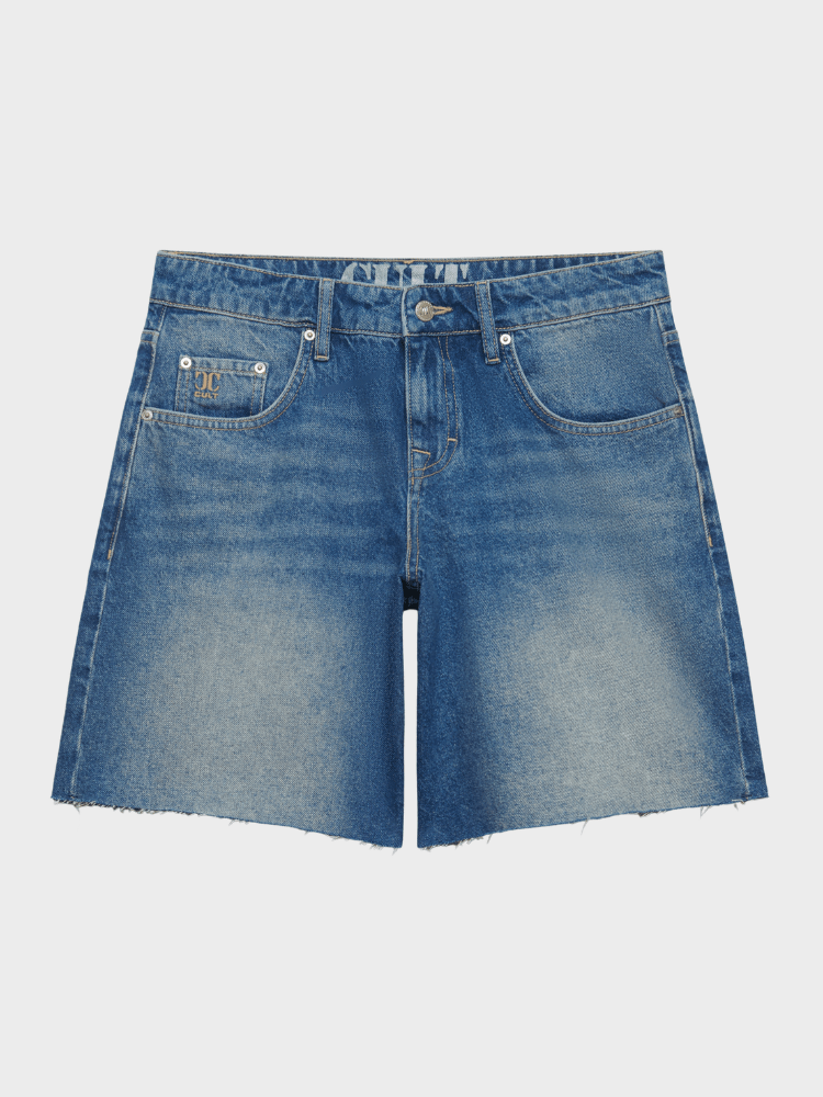 Mid Rise Baggy Shorts - Dame - Mid Sea Blue - Gumpel & Co