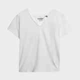 Studios Slub Embroidered Tshirt - Dame - Optic - Gumpel & Co