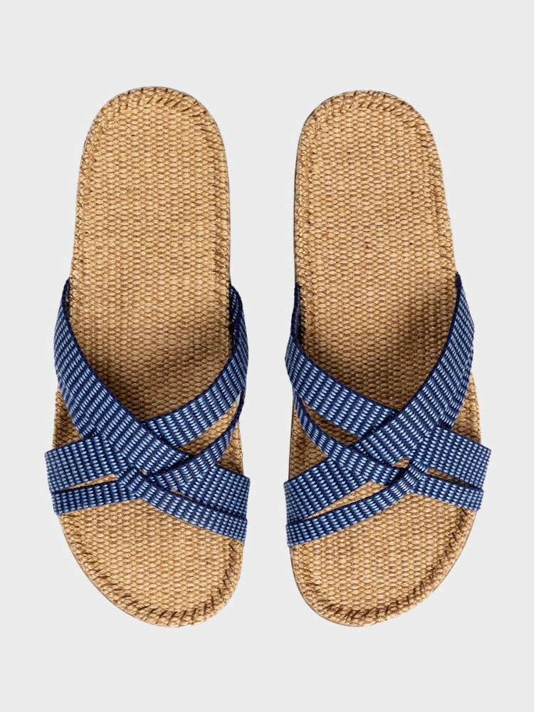 SHANGIES BY STILOV Women #1 Sandal - Blue Stripes