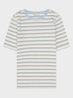 Rib T-shirt - Dame - Multi color stripe
