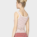 BLUE SPORTSWEAR Annamay striped Top - Dame - Ecru w/Cranberry