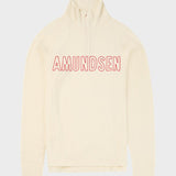 Hero's Hide Half Zip - Herre - Natural/Logo