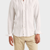 Morris Douglas Linen Shirt-Classic Fit - White