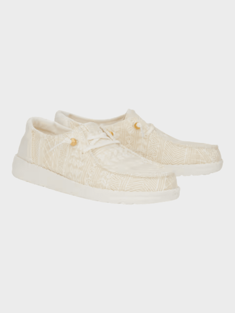Hey Dude Wendy Crochet Lace - Dame - White Gold