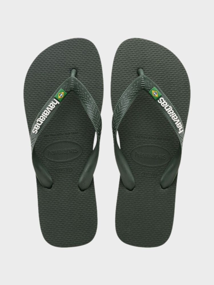 Brasil Logo Klipklapper - Unisex - Green Olive - Gumpel & Co