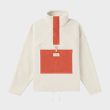 V Bond Cord Fleece - Dame - Natural / Red - Gumpel & Co