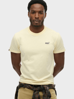 Organic Cotton Essential Logo Tshirt - Herre - Pastel Yellow/Navy