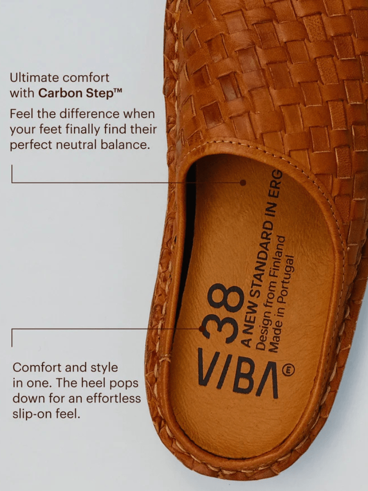 VIBAe Roma Woven Leather - Unisex - Cognac Brown