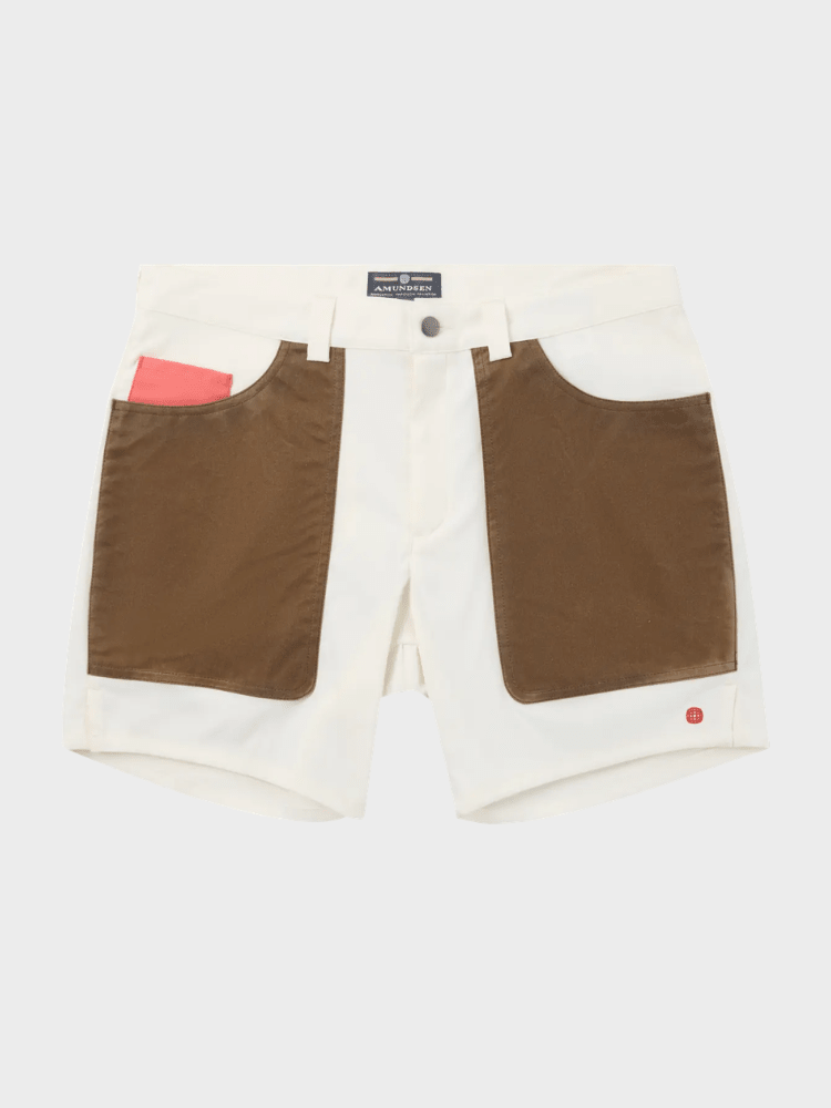 7 Inch Field Shorts - Herre - Off White / Tan - Gumpel & Co