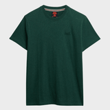 Organic Cotton Essential Logo T-shirt - Herre - Pitch Green Marl - Gumpel & Co