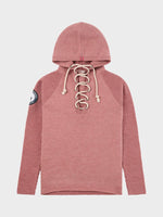 Boiled Hoodie Laced - Dame - Peony Pink