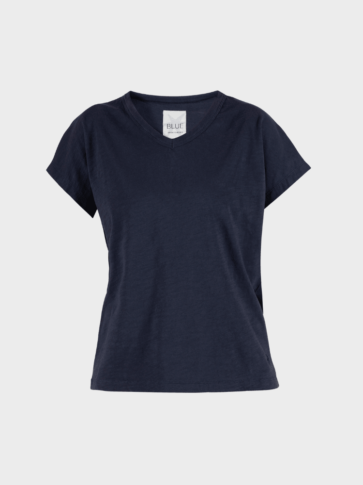 Lydia flamé T-shirt - Dame - New Navy - Gumpel & Co