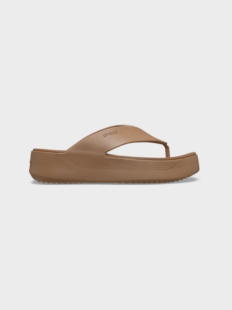 CROCS Getaway Platform Flip Crocs - Voksen - Milk Chocolate