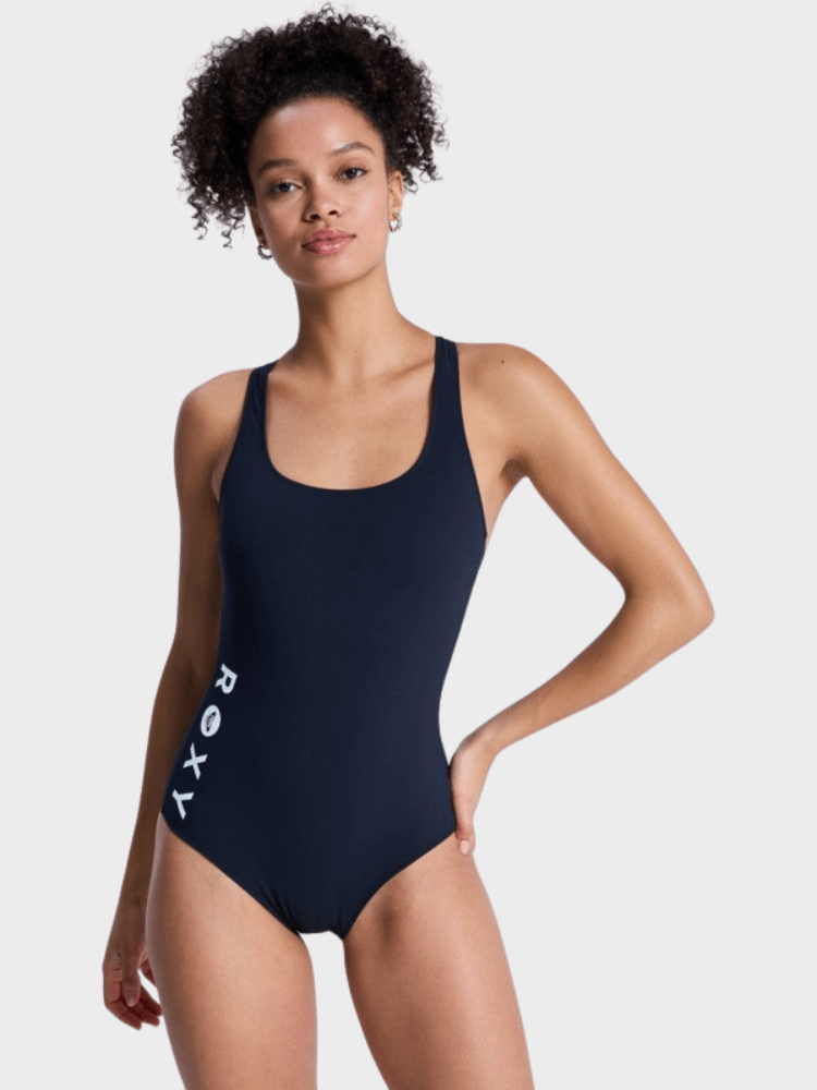 Roxy Active Solid Basic One Piece Bikini & badedragt - Dame - Anthracite - Gumpel & Co