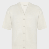 KNOWLEDGE COTTON APPAREL Cardigan m/korte ærmer - Dame - Egret
