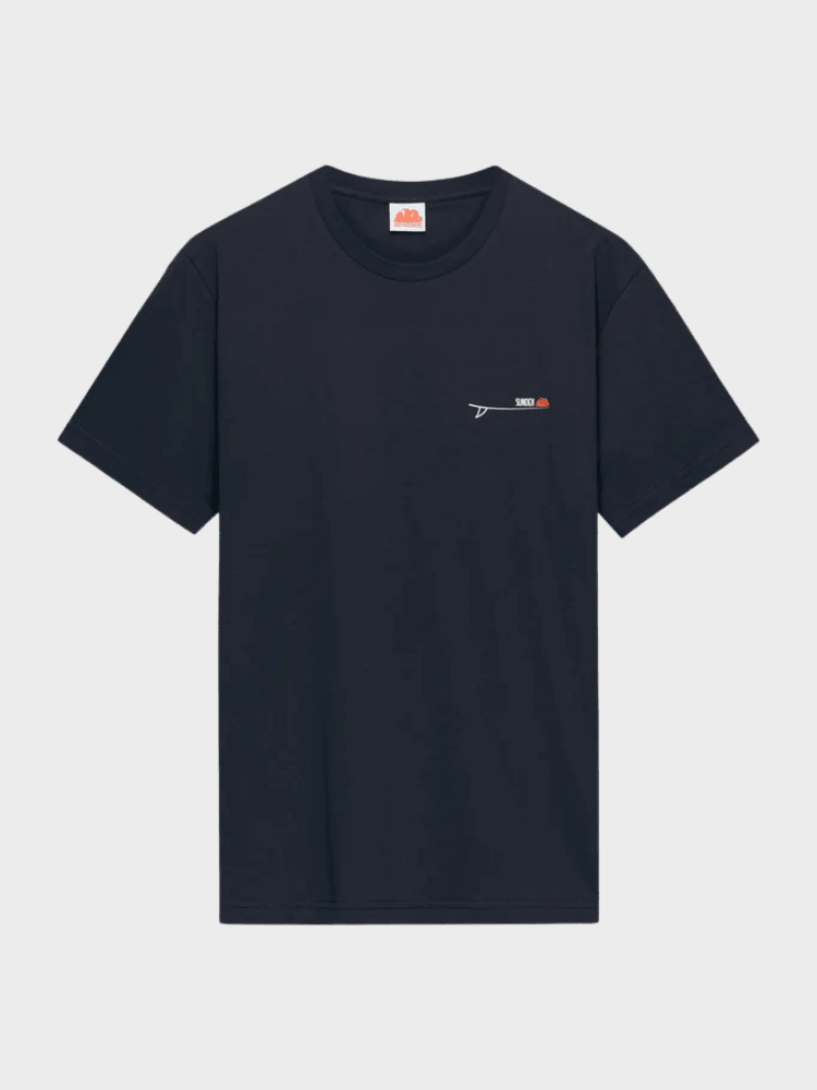 Surf Print Tshirt - Herre - Navy - Gumpel & Co