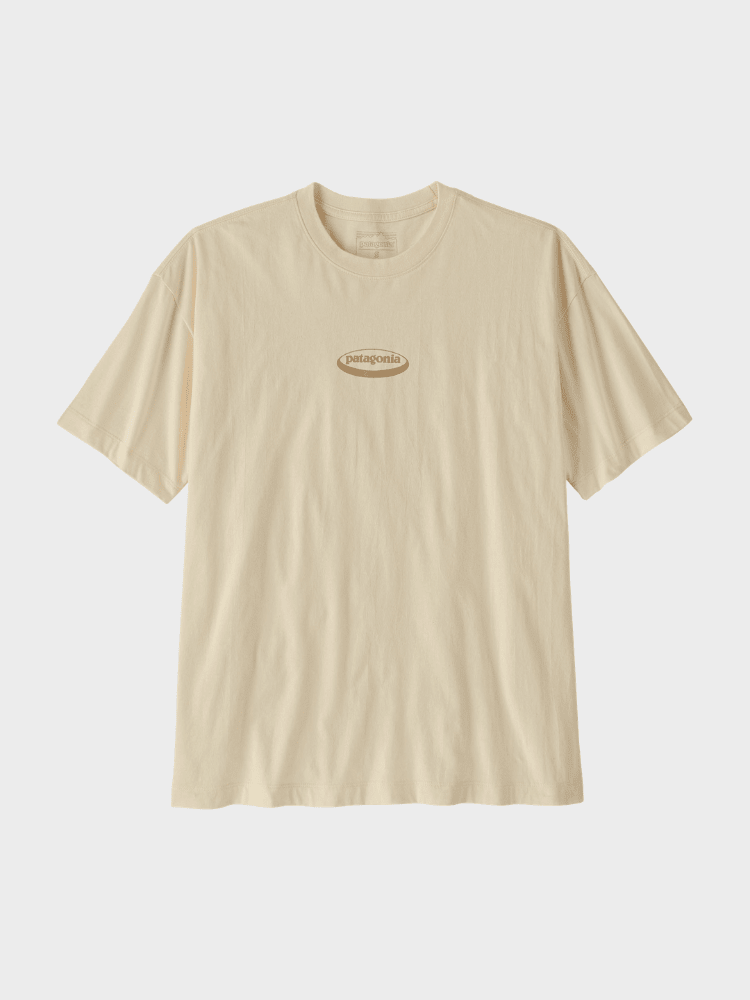 Women’s '95 Oval Logo Oversized T Skjorte - Dame - Undyed Natural - Gumpel & Co