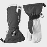 Army Leather Heli 3 fingre Skihandsker - Unisex - Grey