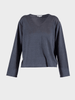Lea Linen Blouse - Dame - Dusty Navy