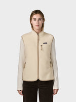 Retro Pile Vest - Dame - Natural