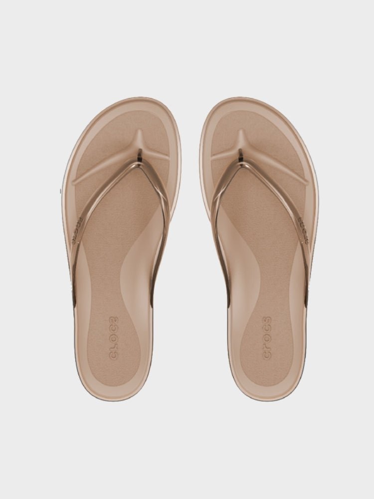 CROCS Miami Jelly Round Toe Flip Crocs - Voksen - Milk Chocolate Jelly