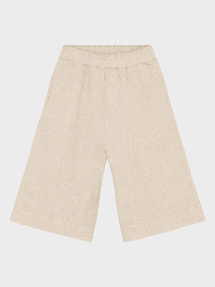 KNOWLEDGE COTTON APPAREL Culotte Shorts - Dame - Yarndyed - Light feather gray