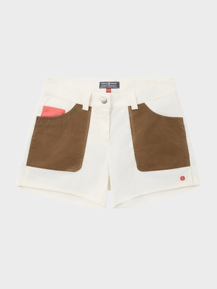W 5 Inch Field Shorts - Dame - Off White / Tan