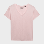 Studios Slub Embroidered Tshirt - Dame - Pale Pink - Gumpel & Co