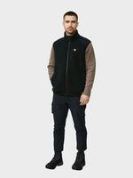 Tindur Shearling Vest Fleece - Herre - Black
