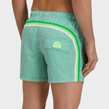 Sundek Juicy Stripe Short Length Badebukser - Herre - Bright Green