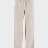Luca linen Trousers - Dame - Chalk - melange - Gumpel & Co