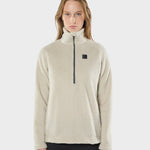 Hrannar W Zipneck Fleece - Dame - Dark Stone - Gumpel & Co