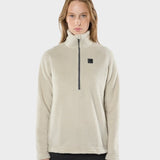 Hrannar W Zipneck Fleece - Dame - Dark Stone - Gumpel & Co