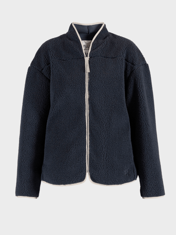 Delta teddyfleece Blouse - Dame - Dusty Navy - Gumpel & Co