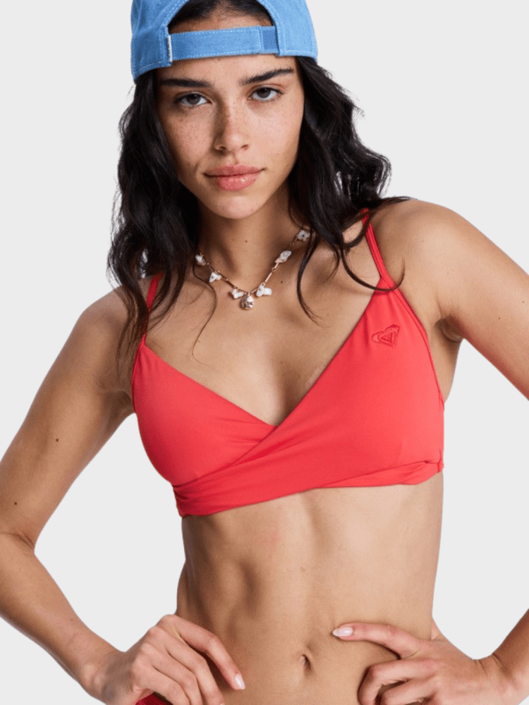 Solid Essentials Wrap Bra Bikini Top - Dame - Hibiscus - Gumpel & Co