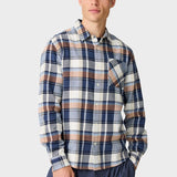 Dune regular checked flannel shirt Skjorte - Herre - Navy