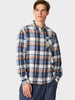 Dune regular checked flannel shirt Skjorte - Herre - Navy