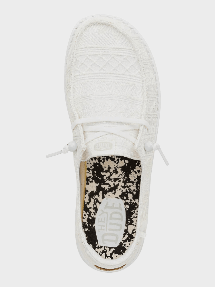 Hey Dude Wendy Crochet Lace - Dame - White