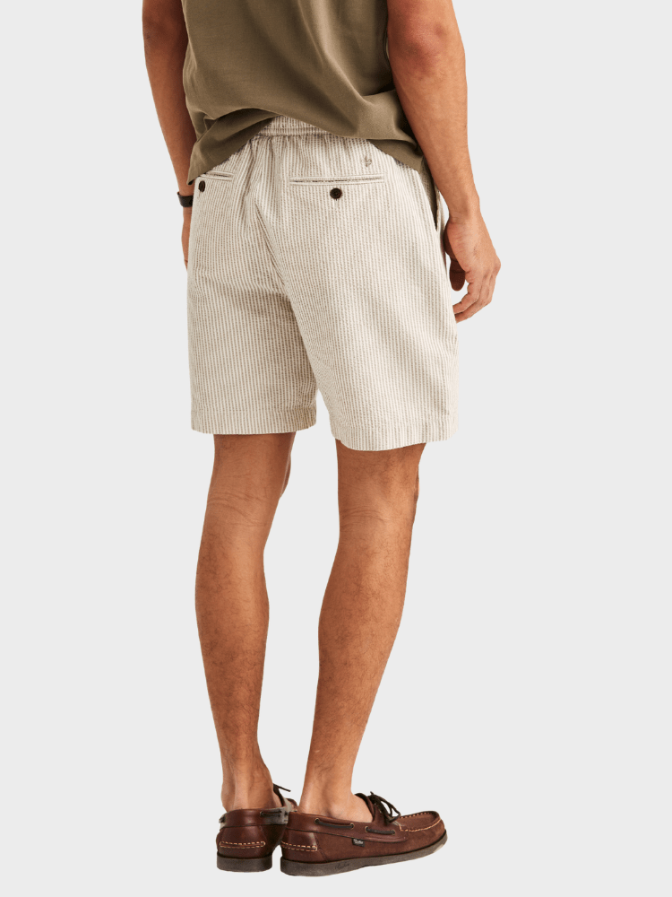 Morris Fenix Seersucker Shorts - Khaki