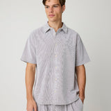 Breeze comfort corduroy short sleeve shirt - Herre - Shaved Chocolate