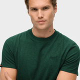 Organic Cotton Essential Logo T-shirt - Herre - Pitch Green Marl - Gumpel & Co