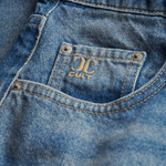 Mid Rise Baggy Shorts - Dame - Mid Sea Blue - Gumpel & Co