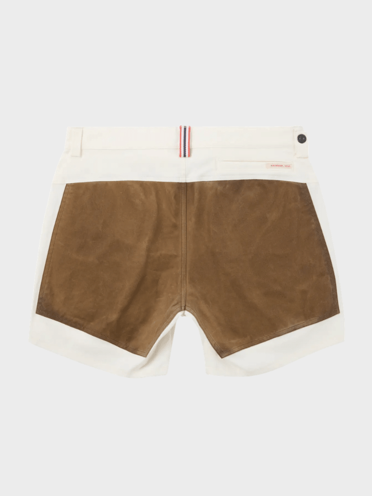 7 Inch Field Shorts - Herre - Off White / Tan - Gumpel & Co