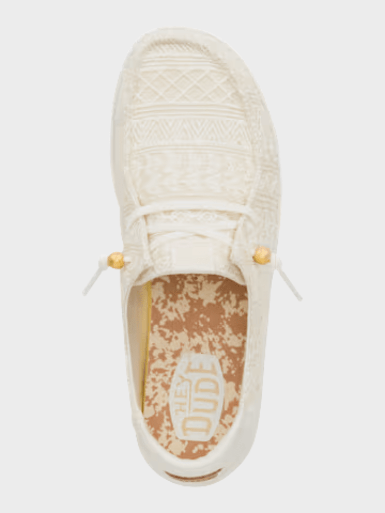 Hey Dude Wendy Crochet Lace - Dame - White Gold