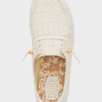 Hey Dude Wendy Crochet Lace - Dame - White Gold